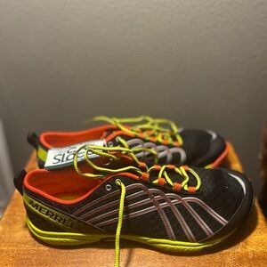 Merrell Black and Neon Yellow Running Shoes